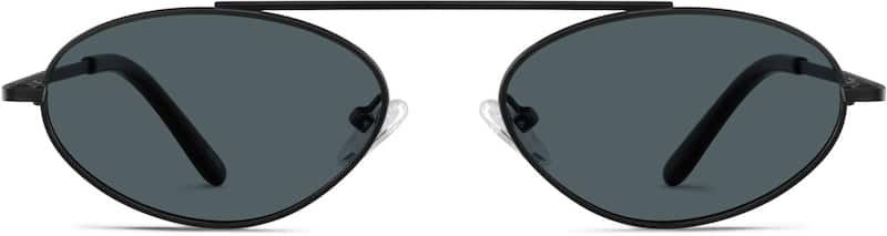 Black Premium Oval Sunglasses