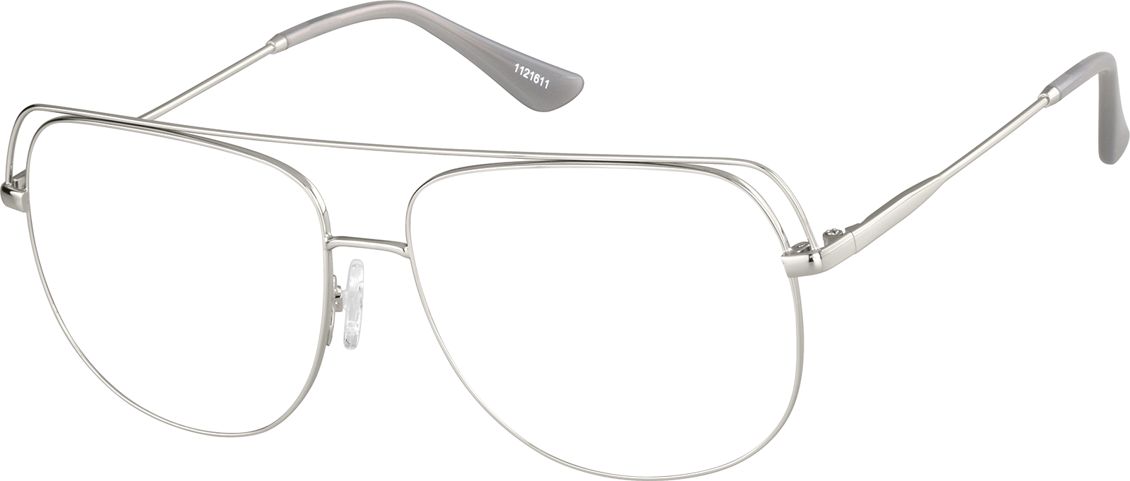 <廃盤品> VITRIINI （clear-light gray） Silver Aviator Sunglasses #1121611 | Zenni Optical