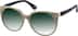 Premium Round Sunglasses 112315 in Brown