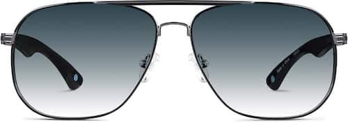 Silver Foldable Aviator Sunglasses #1160911