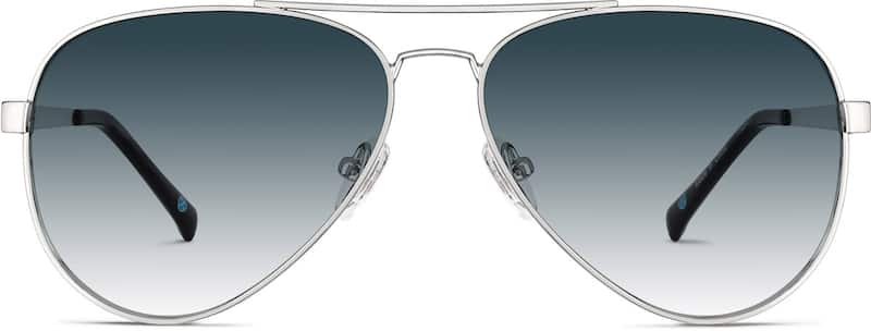 Silver Premium Aviator Sunglasses