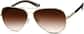 Angle view of Aviator Sunglasses 1126014 in Gold thumbnail