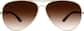 Front view of Aviator Sunglasses 1126014 in Gold thumbnail