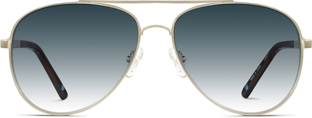 Gold Premium Aviator Sunglasses #1126214 | Zenni Optical