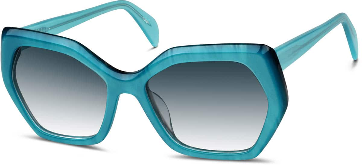 Angle view of Mulholland Sunglasses 112624 in Blue