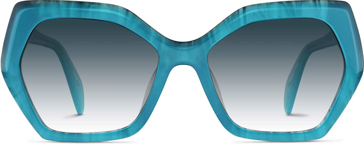 Front view of Mulholland Sunglasses 112624 in Blue