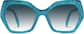 Front view of Mulholland Sunglasses 112624 in Blue thumbnail