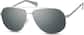 Angle view of Aviator Sunglasses 1126511 in Silver thumbnail