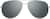 Front view of Aviator Sunglasses 1126511 in Silver thumbnail