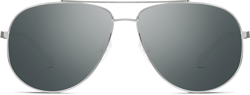 Silver Premium Aviator Sunglasses #1126511 | Zenni Optical