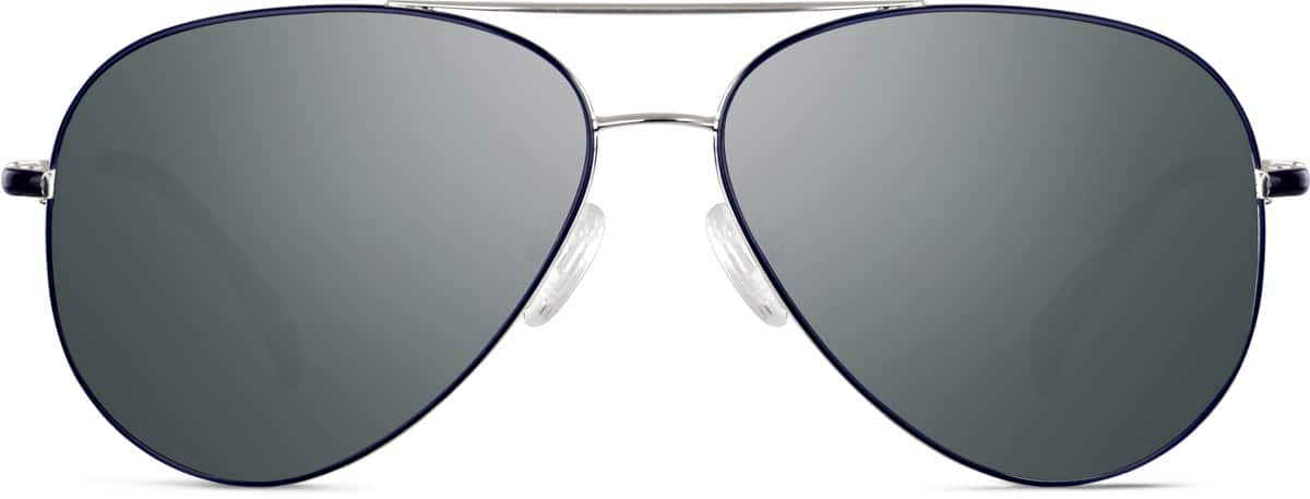 Front view of Aviator Sunglasses 1126816 in Blue