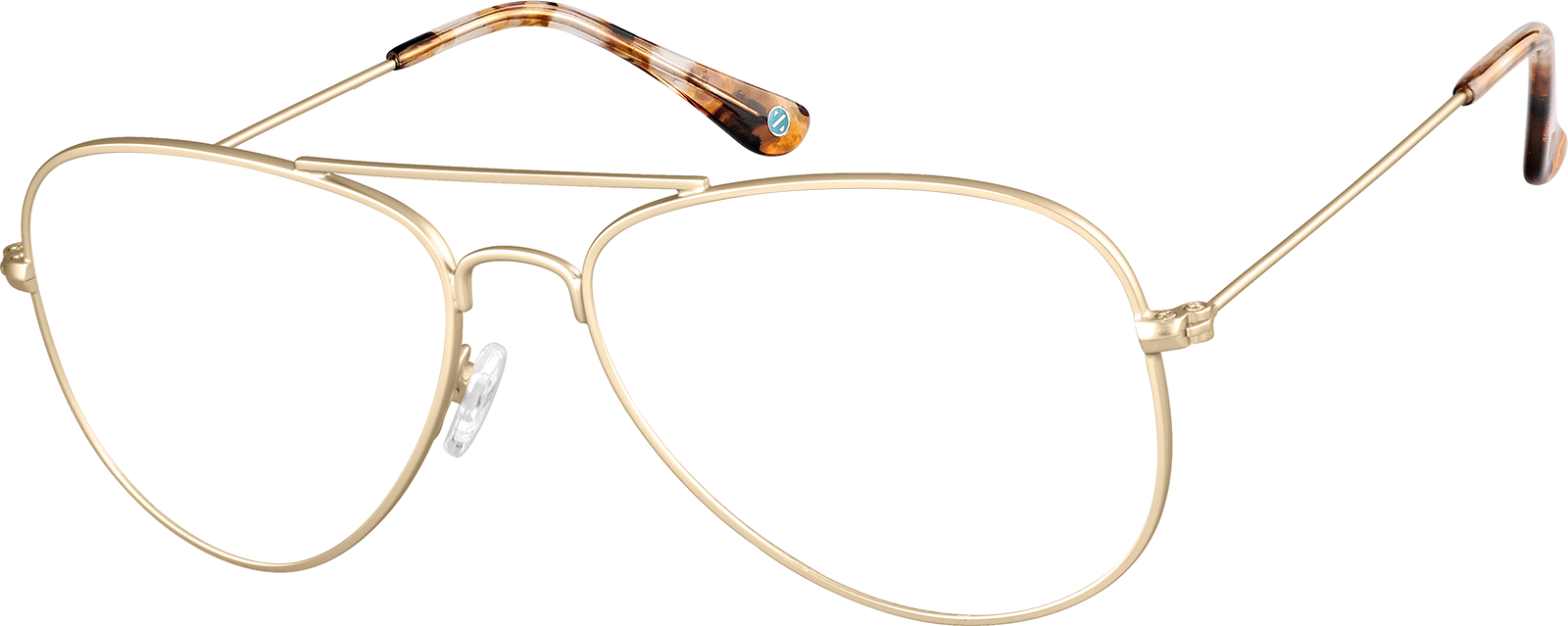 Angle view of Aviator Sunglasses 1127514 in Gold