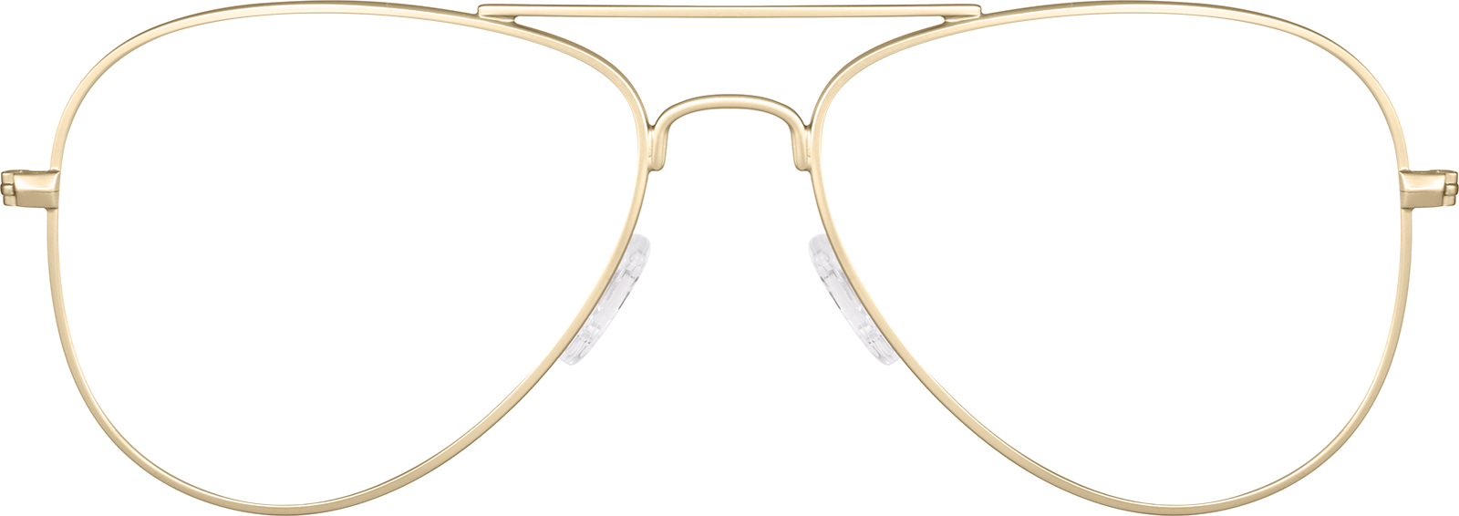 Front view of Aviator Sunglasses 1127514 in Gold