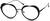 Angle view of Heart-Shaped Glasses 1128021 in Black thumbnail