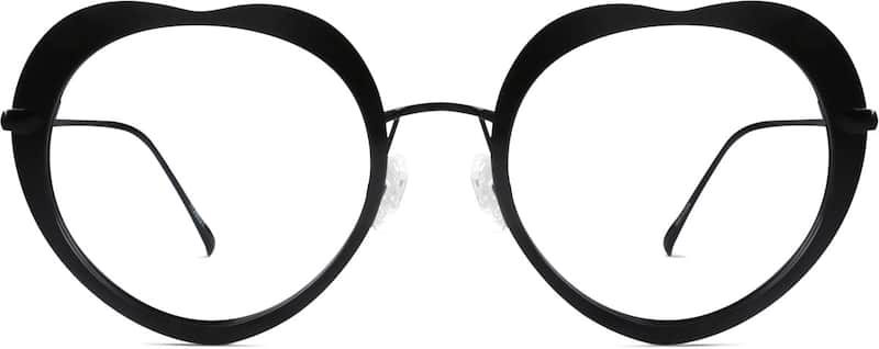 Black Heart-Shaped Glasses