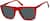 Angle view of Premium Square Sunglasses 112818 in Red thumbnail