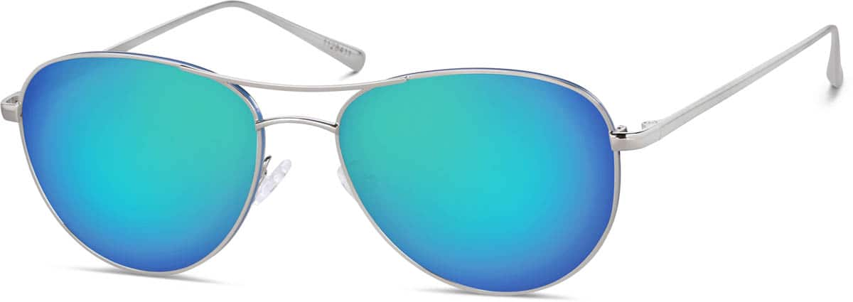 Angle view of Aviator Sunglasses 1128411 in Silver