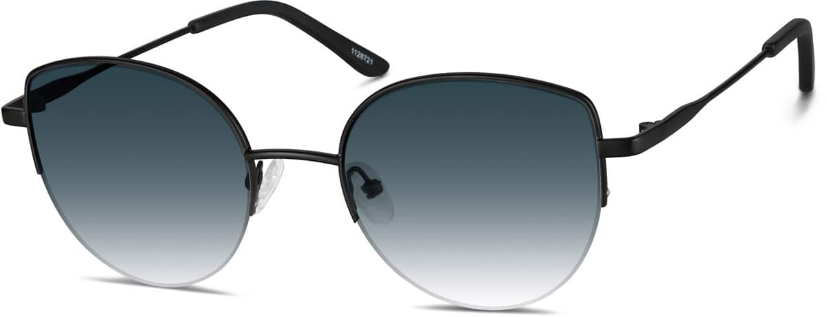 Cat eye rhinestone sunglasses (black) – Lux & Charm