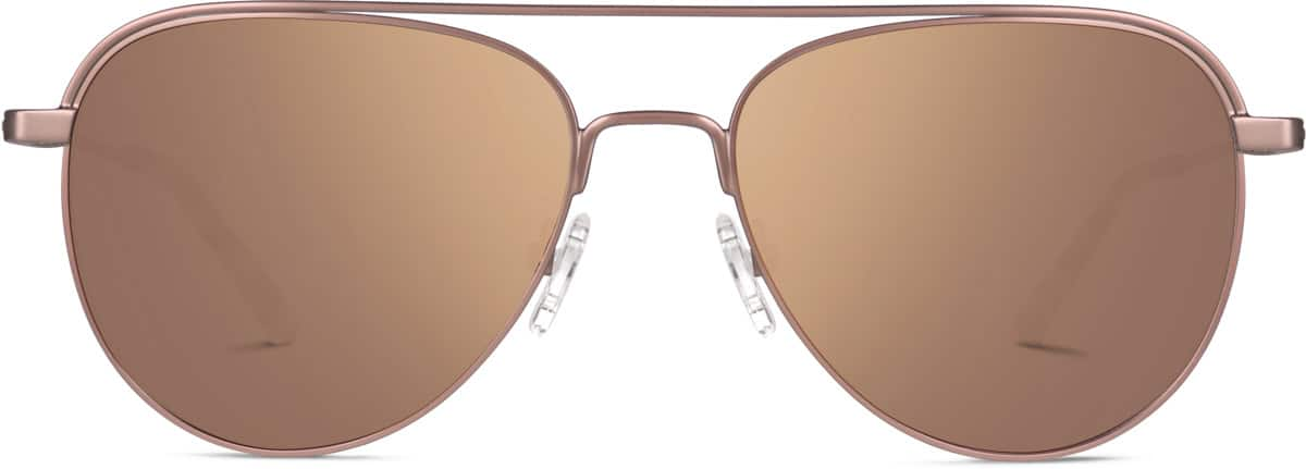 Front view of Premium Aviator Sunglasses 1128919 in Pink