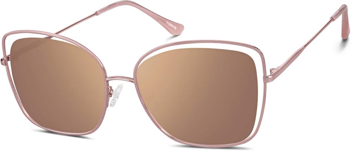 Angle view of Premium Cat Eye Sunglasses 1129319 in Pink