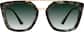Front view of Square Sunglasses 1130424 in Green thumbnail