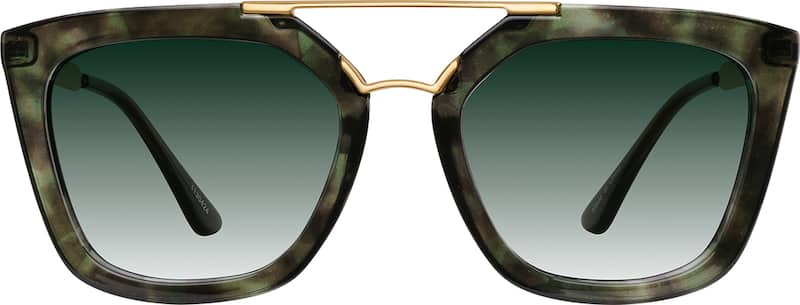 Green Premium Aviator Sunglasses