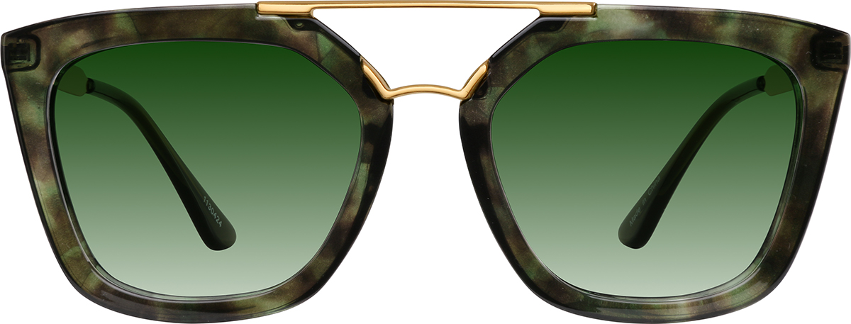 Green Square Sunglasses
