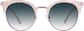 Front view of Browline Sunglasses 1132719 in Pink thumbnail