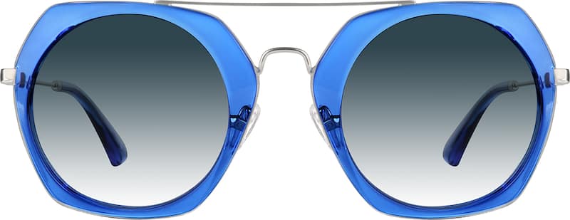Blue Premium Geometric Sunglasses