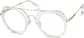 Angle view of Geometric Sunglasses 1133023 in Clear thumbnail
