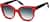 Angle view of Square Sunglasses 113318 in Red thumbnail