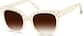 Angle view of Square Sunglasses 113333 in Cream thumbnail