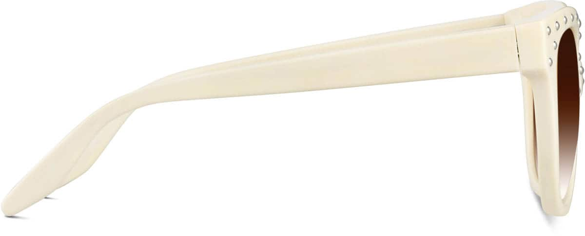 Side view of Premium Square Sunglasses 113333 in Cream