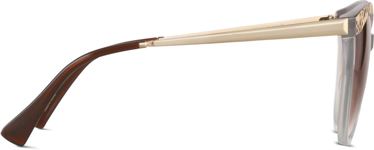 Side view of Premium Round Sunglasses 1133912 in Brown