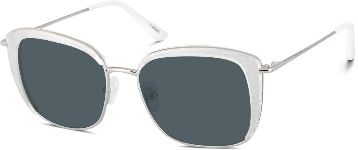 Angle view of Premium Square Sunglasses 1134323 in Frost