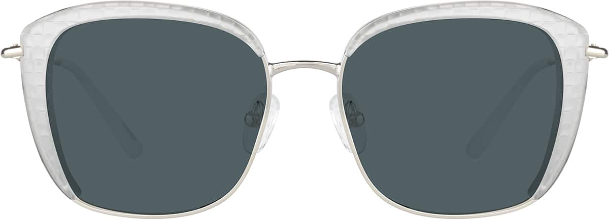 Front view of Square Sunglasses 1134323 in Frost