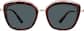 Front view of Square Sunglasses 1134718 in Merlot thumbnail