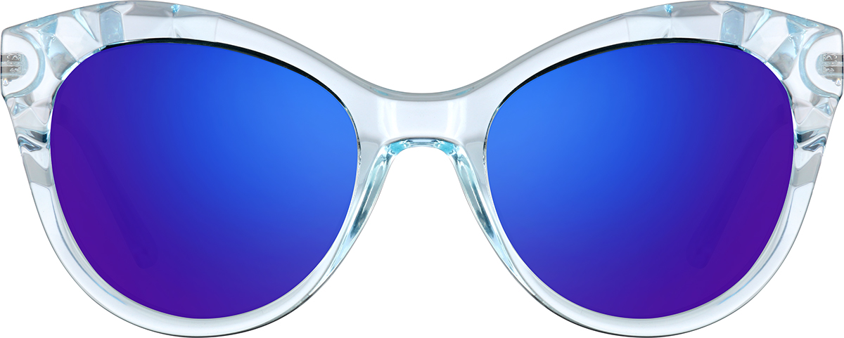 icy-blue Cat-Eye Sunglasses