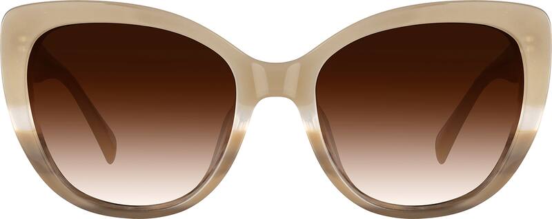 Taupe Premium Cat-Eye Sunglasses