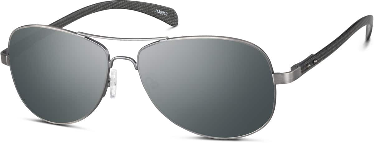 Angle view of Aviator Sunglasses 1136012 in Steel