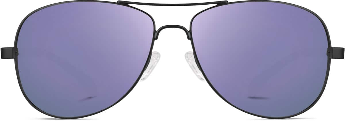 Front view of Aviator Sunglasses 1136021 in Black