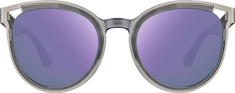 Silver Premium Round Sunglasses