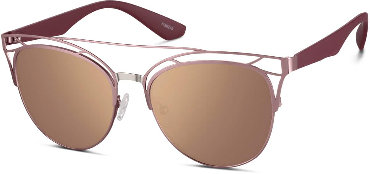 Angle view of Premium Cat-Eye Sunglasses 1136219 in Pink