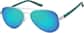 Angle view of Aviator Sunglasses 1137011 in Silver thumbnail