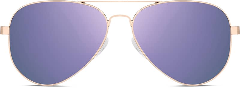 Rose Gold Aviator Sunglasses