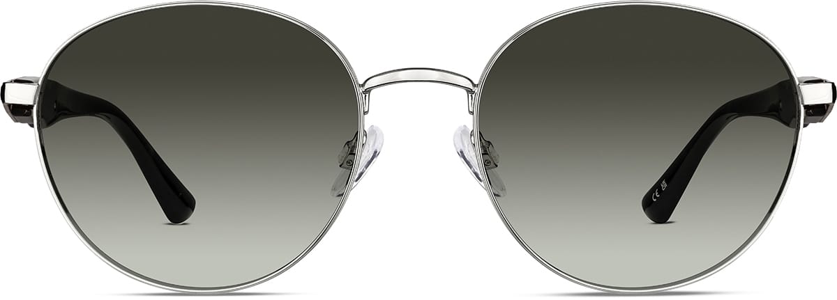 Front view of Round Sunglasses 1137211 in Silver