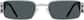 Front view of Rectangle Sunglasses 1137311 in Silver thumbnail