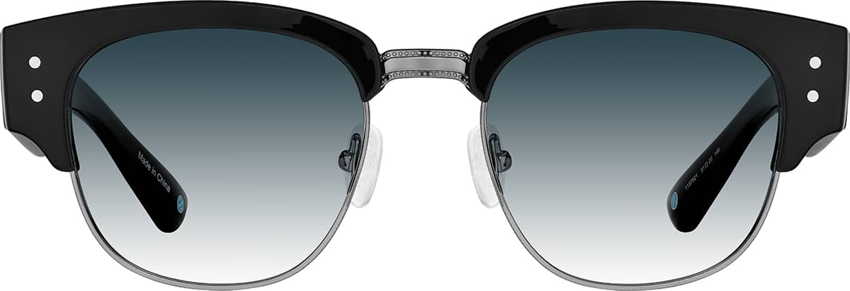 Front view of Browline Sunglasses 1137521 in Black