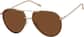 Angle view of Aviator Sunglasses 1137615 in Brown thumbnail