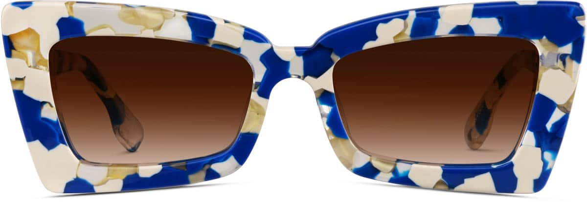 Front view of Premium Geometric Sunglasses 114116 in Uptown